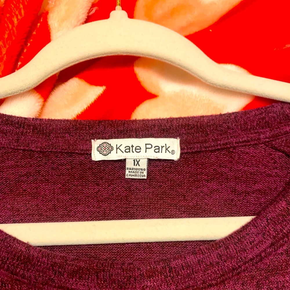 Kate Park Bling Pumpkin Womens size 1x Shirt - Picture 2 of 3